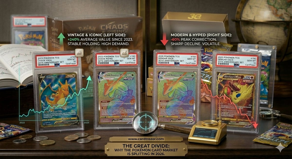 Pokémon Card Market Great Divide: PSA 10s Surge 180% in 2026